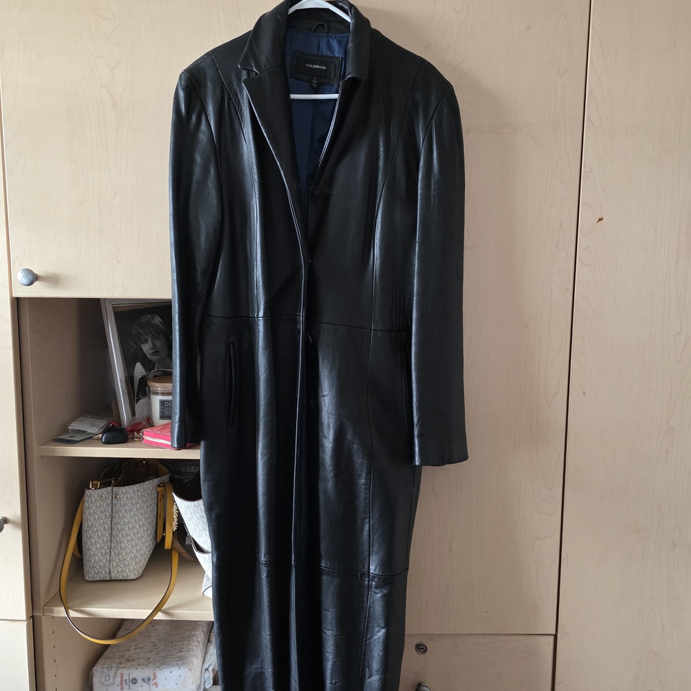 Black Leather Long Coat